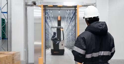 Staff worker in ocld storage warehouse